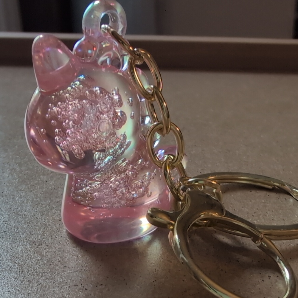 Charming Pink Glitter Unicorn Keychain - Picture 7 of 8